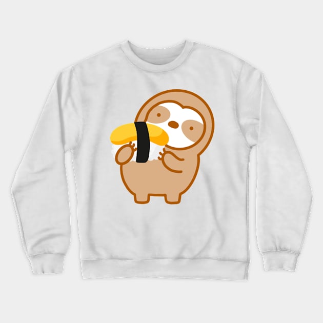 Cute Tamago Sushi Sloth Crewneck Sweatshirt by theslothinme